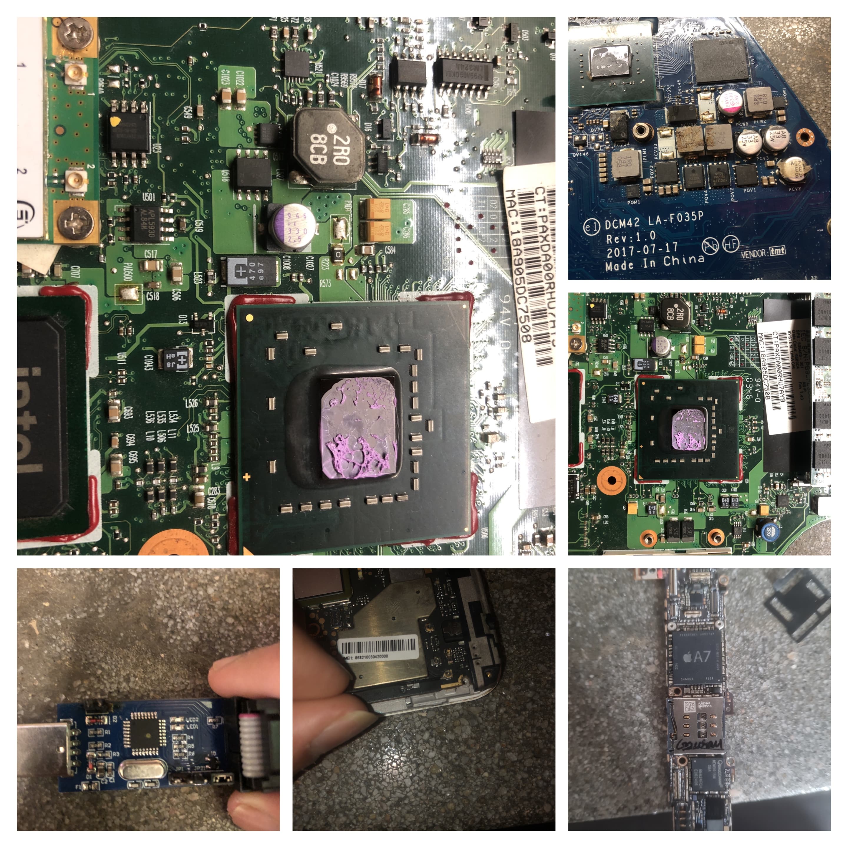 Board evidence collage